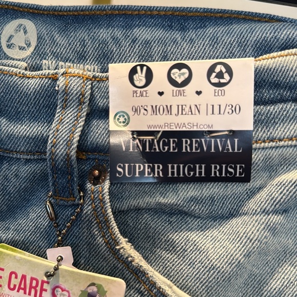 Rewash high rise 90’s mom jeans NWT 11/30 - Picture 4 of 11
